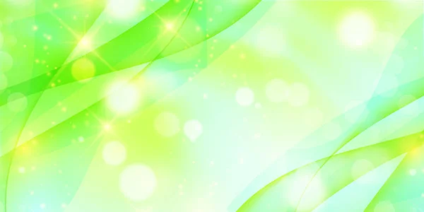 Fresh Green Light Spring Background — Stock Vector