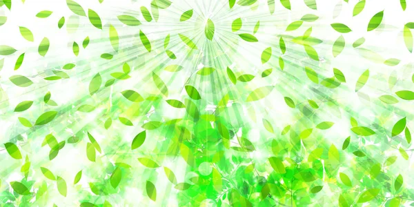Färska Gröna Blad Liggande Bakgrund — Stock vektor