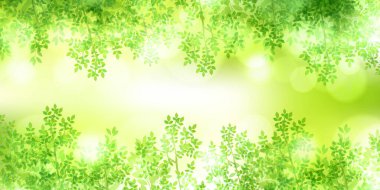 Taze yeşil yaprak manzara arka plan