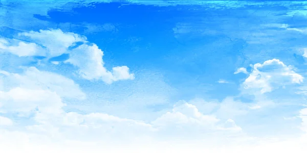 Obloha Mrak Letní Akvarel Pozadí — Stockový vektor