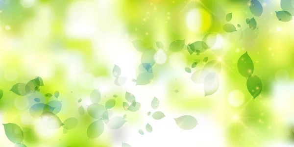 Frisches Grünes Blatt Landschaft Hintergrund — Stockvektor