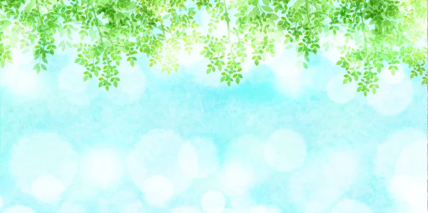Свіжий Зелений Фон Листя — стоковий вектор