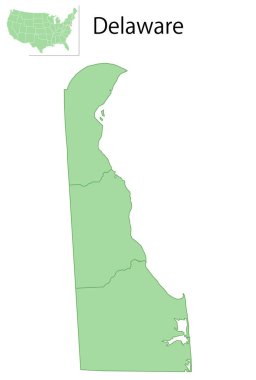 Delaware ABD harita durumu simgesi