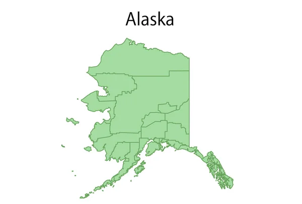 Alaska Verenigde Staten Kaart Staat Pictogram — Stockvector