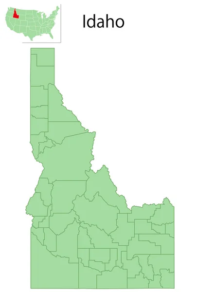 Idaho Eua Mapa Ícone Estado —  Vetores de Stock