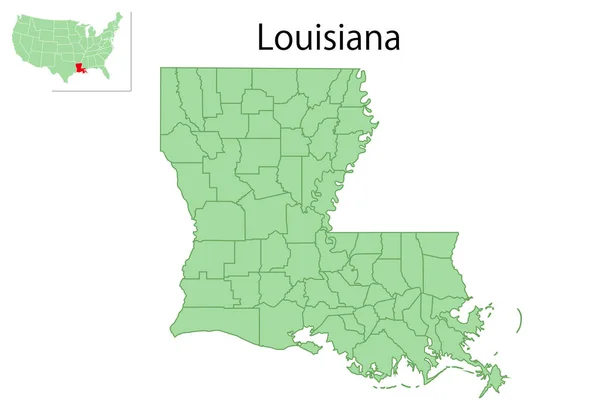 Louisiana Abd Harita Durumu Simgesi — Stok Vektör