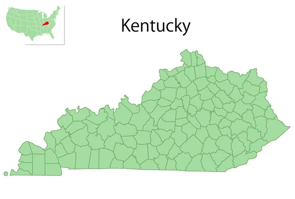 Kentucky Ηπα Χάρτη Κατάσταση Εικονίδιο — Διανυσματικό Αρχείο