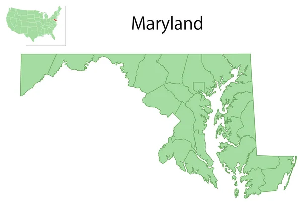 Maryland Usa Carte État Icône — Image vectorielle