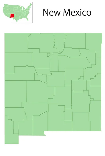 ニューメキシコ州の地図州のアイコン — ストックベクタ