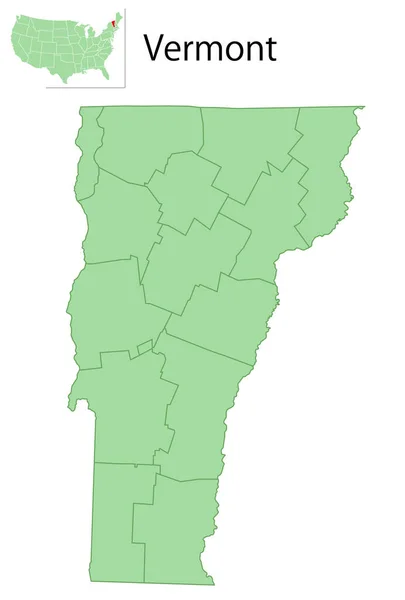 Vermont Stati Uniti America Mappa Stato Icona — Vettoriale Stock