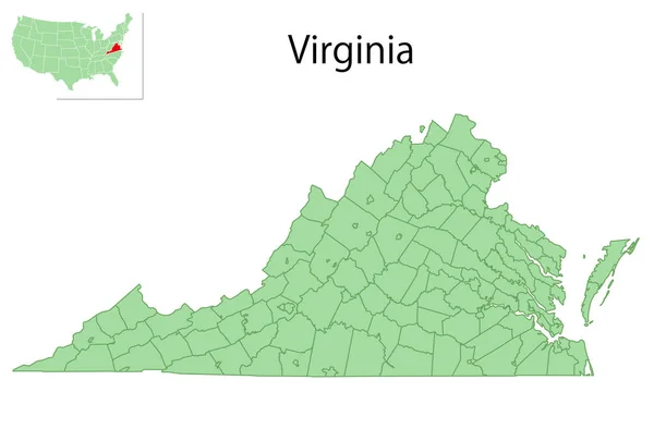 Virginia Usa Map State Icon — Stockový vektor