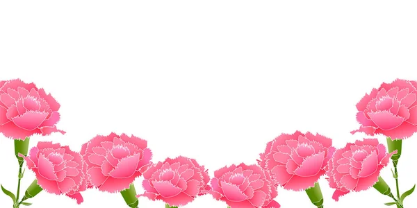 День Матери Гвоздика Розовый Фон — стоковый вектор