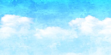 Gökyüzü bulutu suluboya yaz arkaplanı