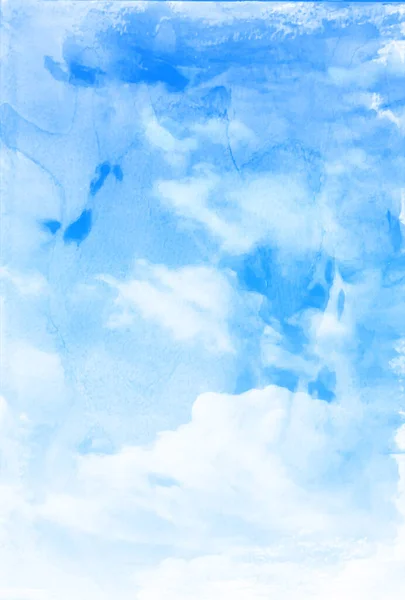 Gökyüzü Bulutu Suluboya Yaz Arkaplanı — Stok Vektör