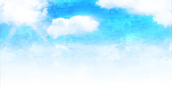 Cielo Nube Acuarela Verano Fondo — Archivo Imágenes Vectoriales