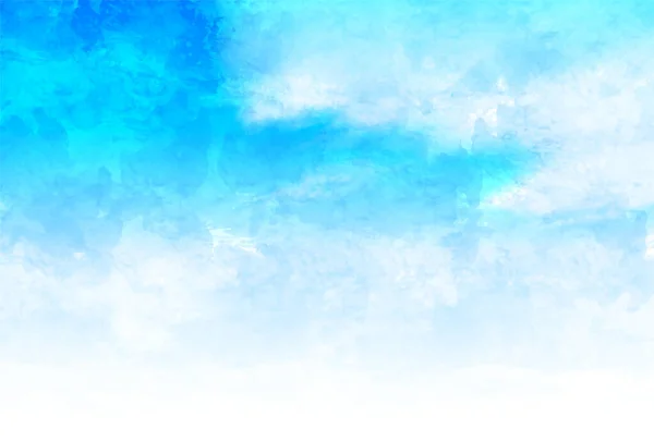 Himmel Wolke Aquarell Sommer Hintergrund — Stockvektor