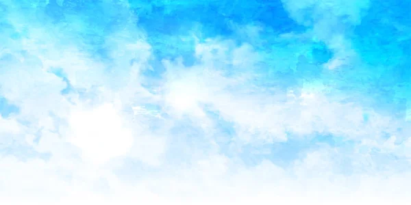 Céu Nuvem Aquarela Verão Fundo —  Vetores de Stock