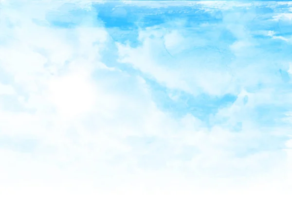 Sky Cloud Watercolor Summer Background — Stock Vector