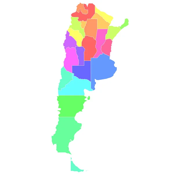 Argentina Mapa Barevné Ikony Země — Stockový vektor