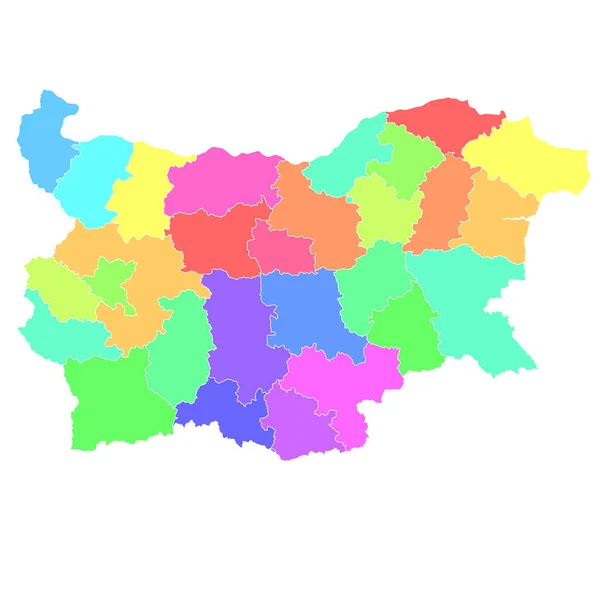 Bulgarien Karta Färgglada Land Ikon — Stock vektor