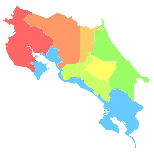 Costa Rica Karta Färgglada Land Ikon — Stock vektor