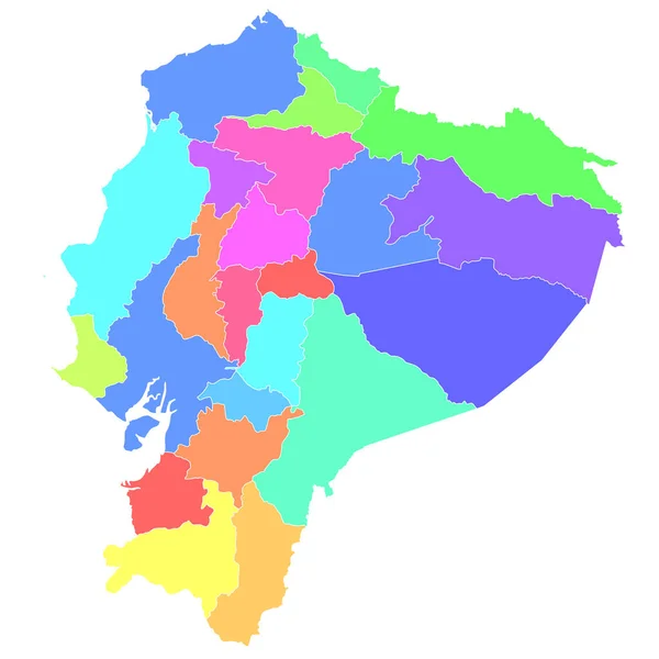 Mapa Ekwadoru Kolorowa Ikona Kraju — Wektor stockowy