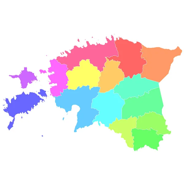 Estónia Mapa Colorido Ícone País — Vetor de Stock