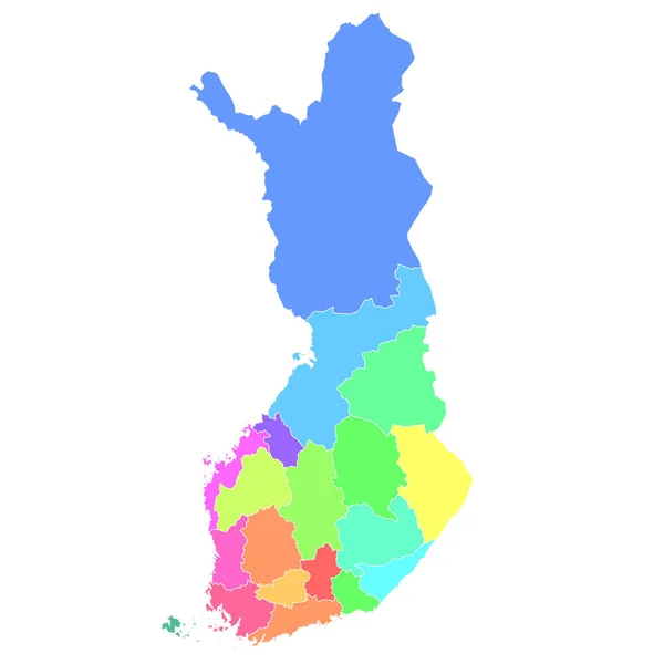 Finland Karta Färgglada Land Ikon — Stock vektor