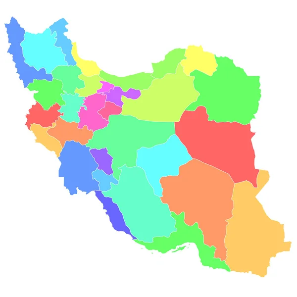Iran Mapa Kolorowy Kraj Ikona — Wektor stockowy