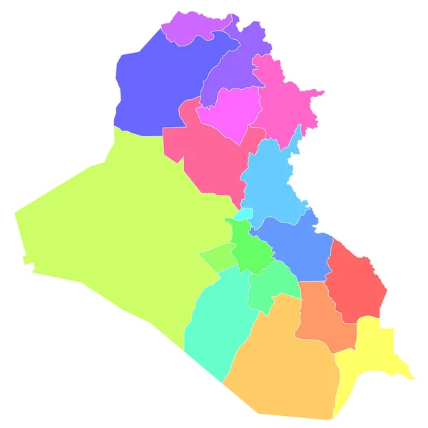 伊拉克地图彩色国家图标 — 图库矢量图片