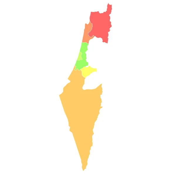Izrael Mapovat Barevnou Ikonu Země — Stockový vektor