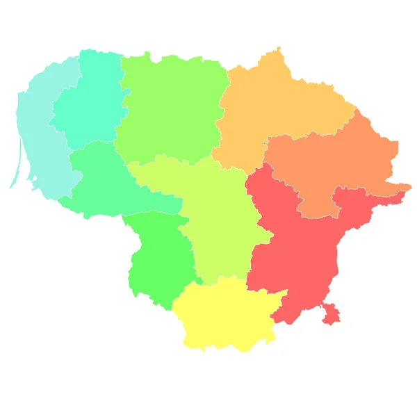 Litauen Karta Färgglada Land Ikon — Stock vektor