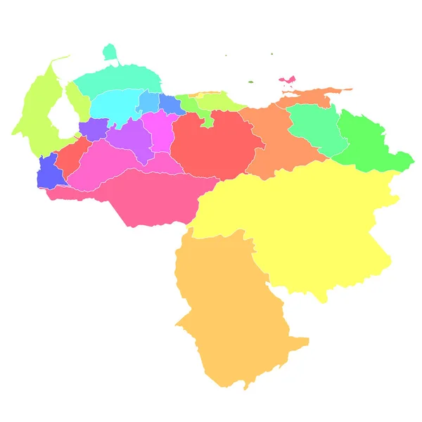 委内瑞拉地图彩色国家图标 — 图库矢量图片