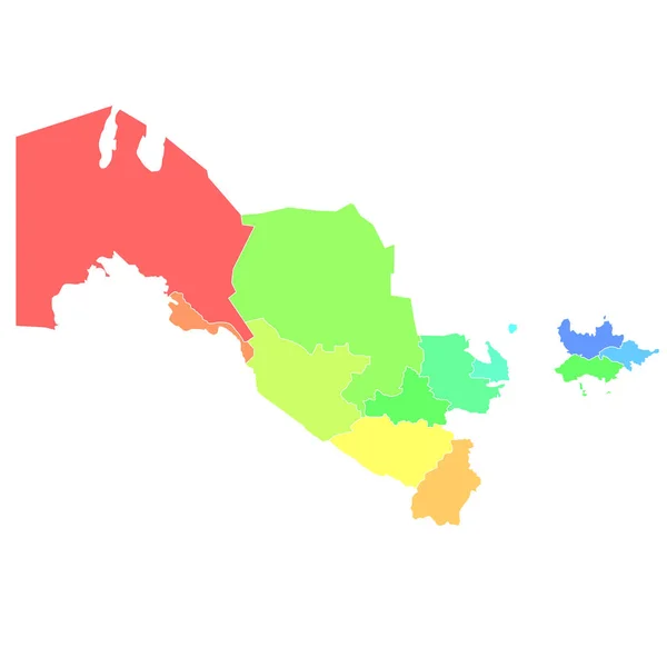 Uzbekistan Karta Färgglada Land Ikon — Stock vektor