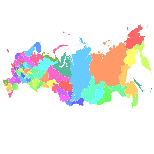 Russland Karte Buntes Land Symbol — Stockvektor