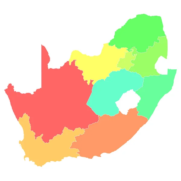 Sydafrika Karta Färgglada Land Ikon — Stock vektor