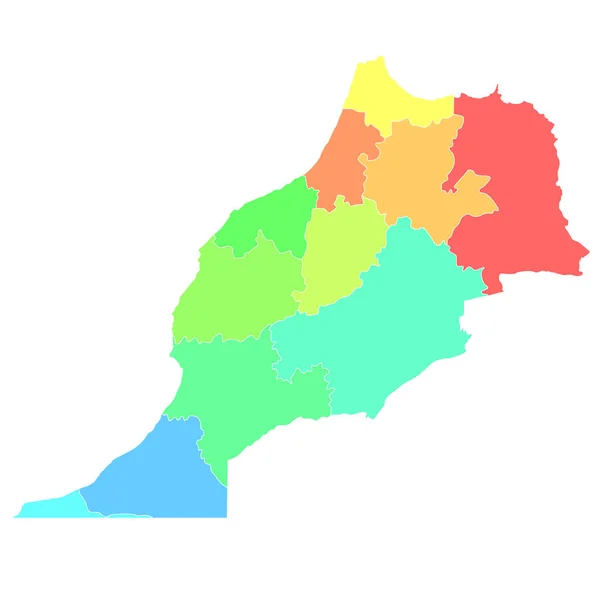 Marocko Karta Färgglada Land Ikon — Stock vektor