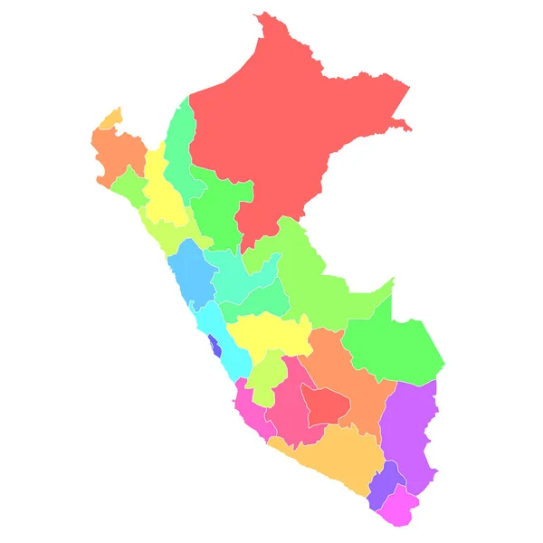Peru Mapa Colorido Ícone País — Vetor de Stock