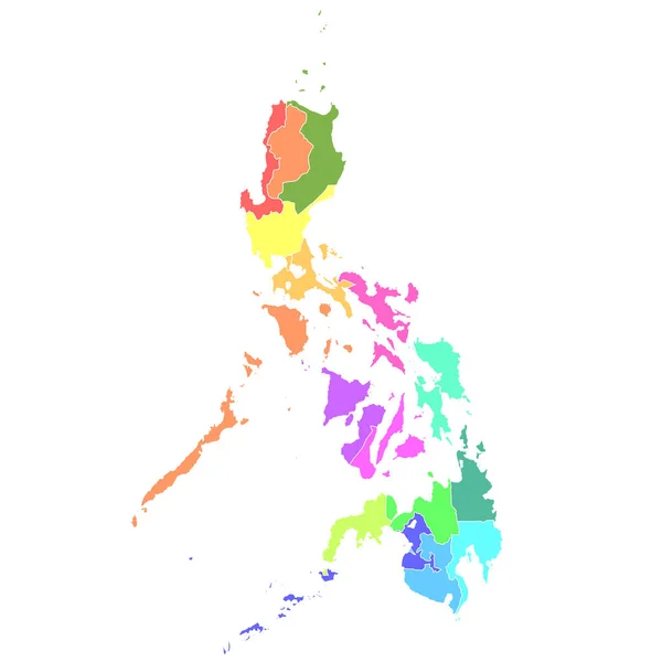 Філіппіни Нанесено Карту Кольорову Ікону Країни — стоковий вектор