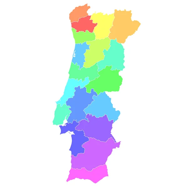 Portogallo Mappa Colorata Icona Del Paese — Vettoriale Stock