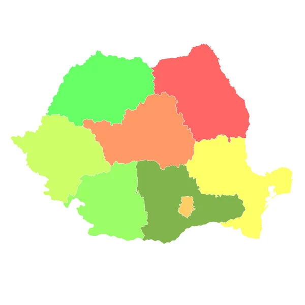 Romania Mappa Colorata Icona Del Paese — Vettoriale Stock