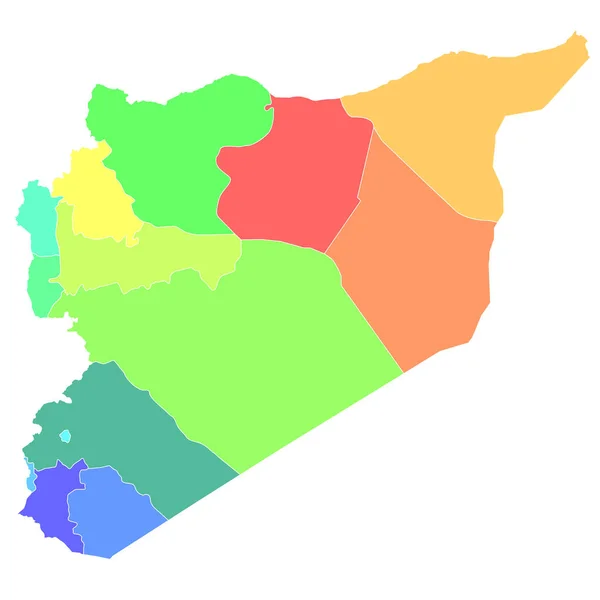 Siria Mappa Colorata Icona Del Paese — Vettoriale Stock