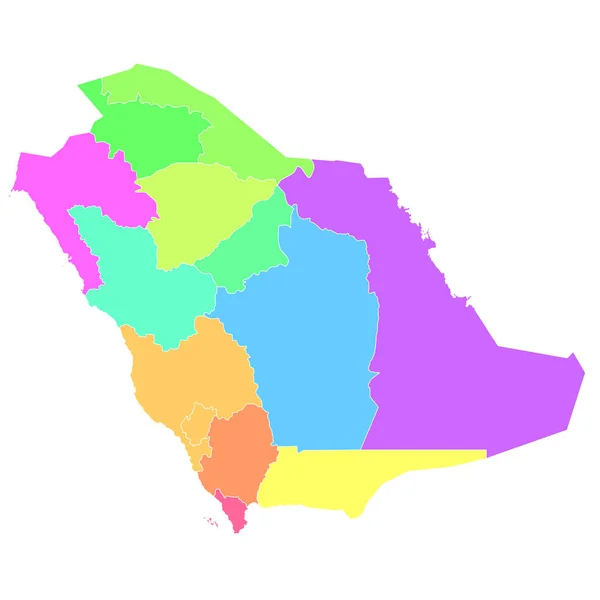 Saudi Arabia Map Colorful Country Icon — Stock Vector