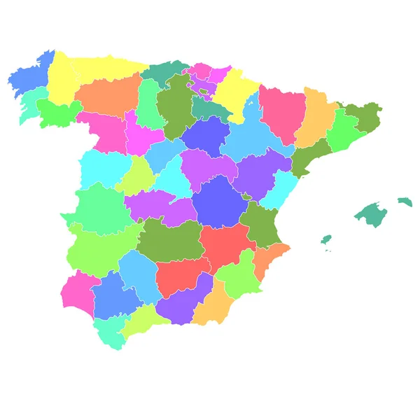 Espagne Carte Icône Pays Coloré — Image vectorielle