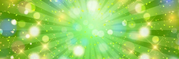 Čerstvé Zelené Světlo Slunce Pozadí — Stockový vektor
