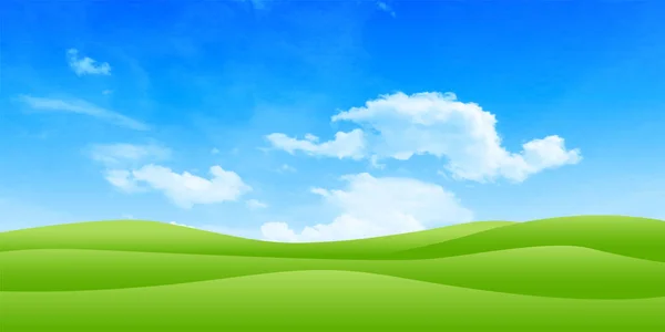 Himmel Grasland Landschaft Natur Hintergrund — Stockvektor