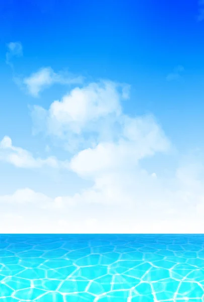 Морський Пейзаж Фон Літнього Неба — стоковий вектор