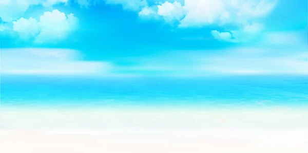 Meer Landschaft Sommer Himmel Hintergrund — Stockvektor