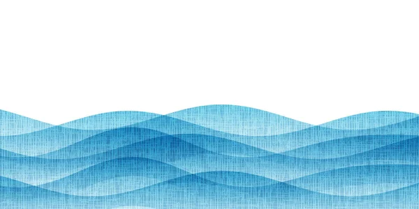 Dalga Deniz Japon Desenli Arka Plan — Stok Vektör