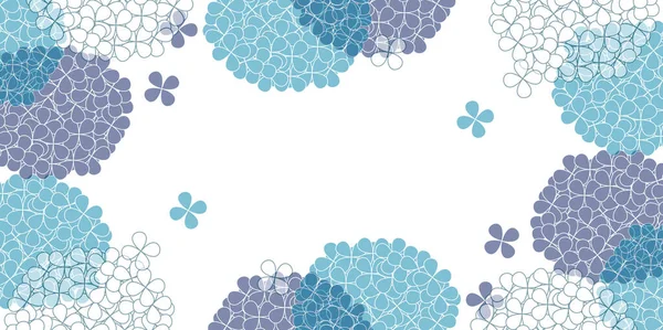Hydrangea Flower Japanese Pattern Background — 스톡 벡터